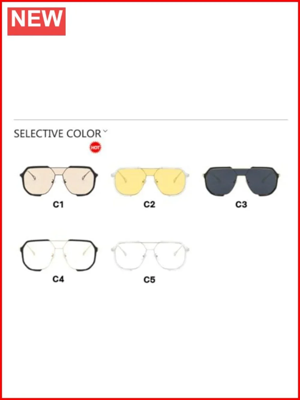 Oversized Square Shield Sunglasses Vintage Punk UV400 Protection Unisex